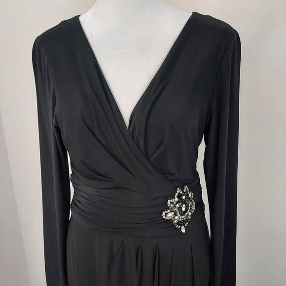 Eliza J New York Black Embellished Formal Dress Size 6 - Picture 4 of 11